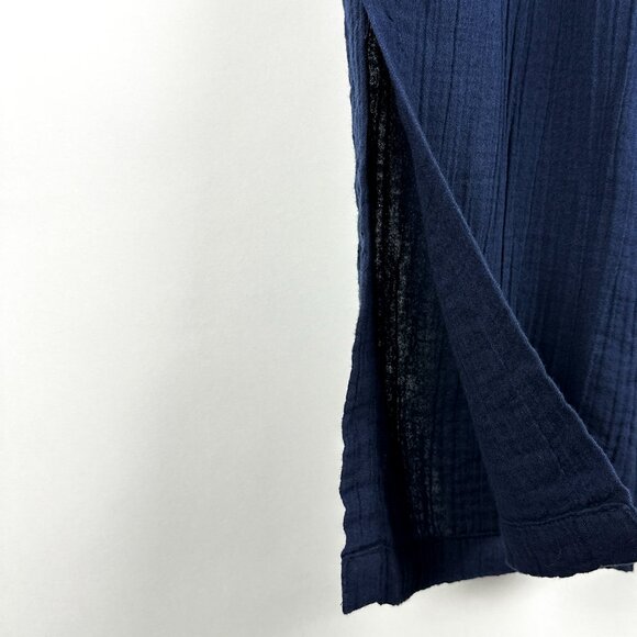 Soft Surroundings Gauze Pull-On Wide Leg Navy Blue Pants Size PXS Petite - Picture 6 of 13